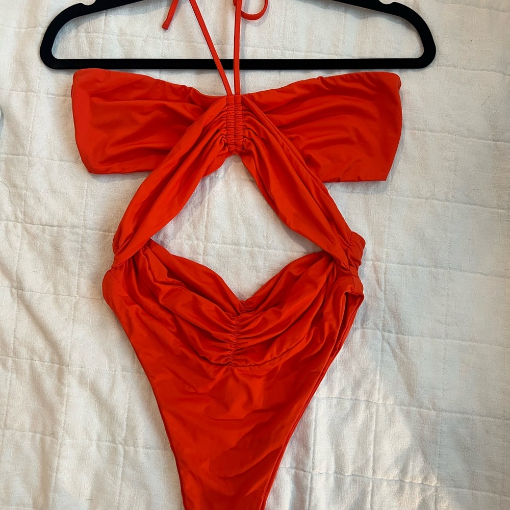 Riot Red Cutout Swimsuit